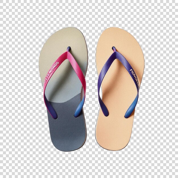 Un par de flip-flops en un fondo transparente