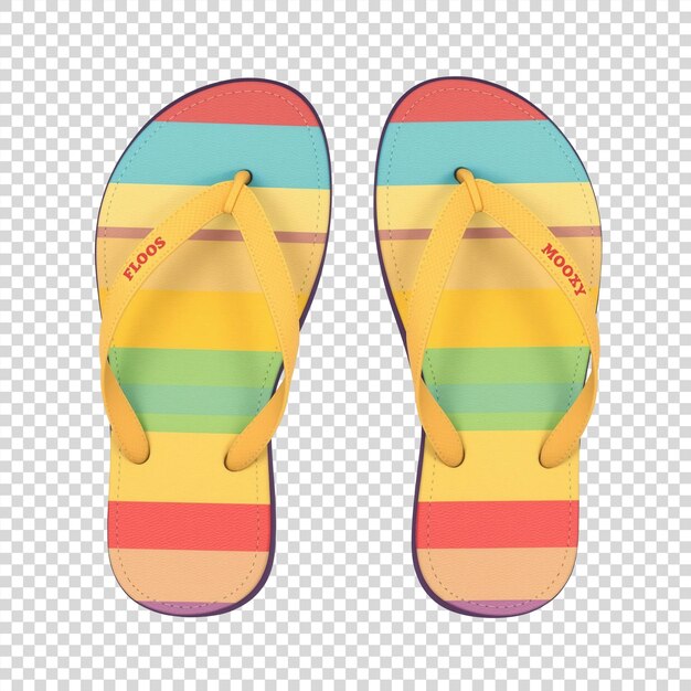 Un par de flip-flops en un fondo transparente