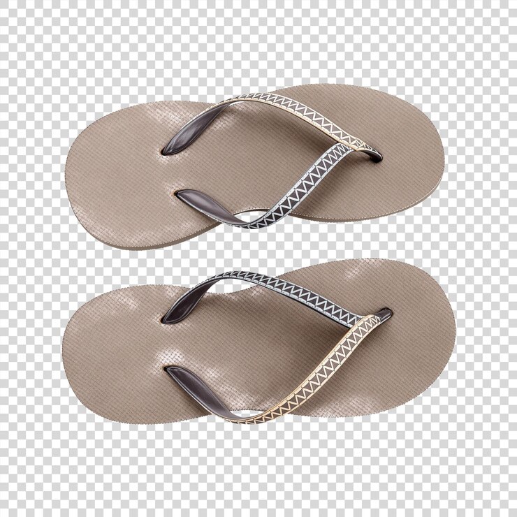 PSD un par de flip-flops en un fondo transparente