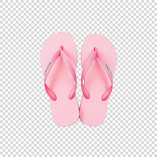 Un par de flip-flops en un fondo transparente