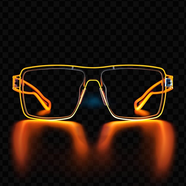 PSD un par de gafas con lente brillante y una lente brillante