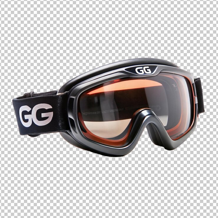 PSD un par de gafas de protección con un fondo blanco