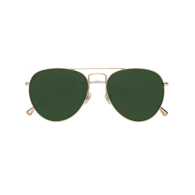 un par de gafas de sol con un marco de oro
