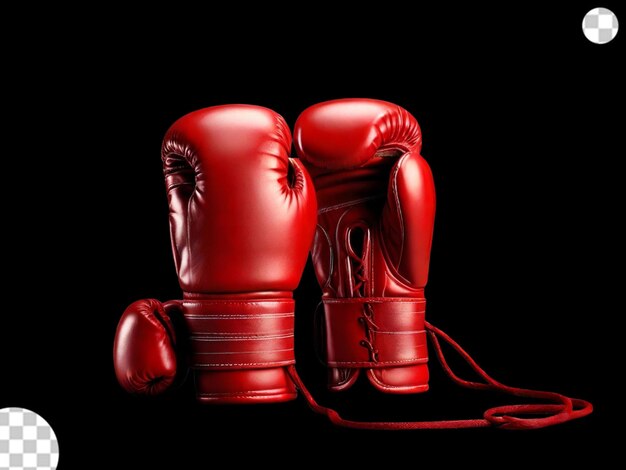 PSD par de guantes de boxeo de cuero rojos