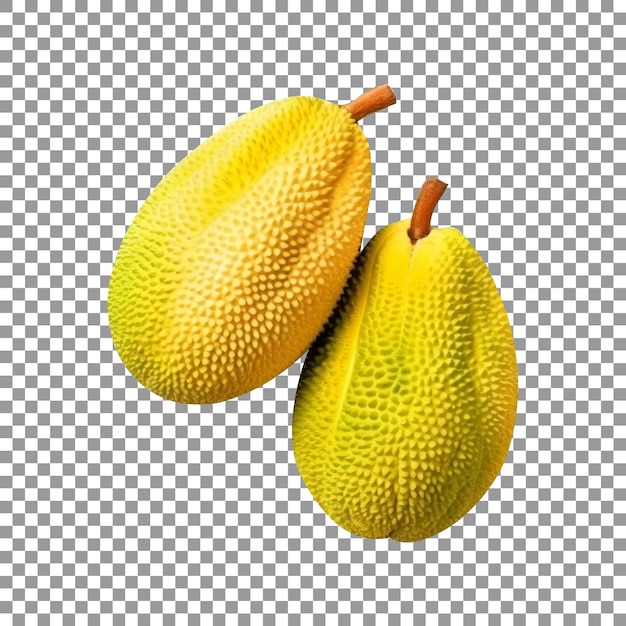 PSD un par de jackfruit frescos aislados sobre un fondo transparente