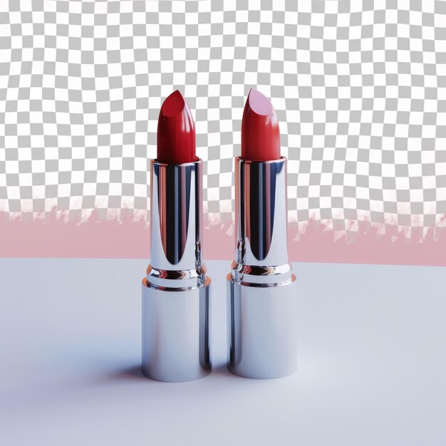 un par de lápices labiales con las palabras lápiz labial en la parte inferior
