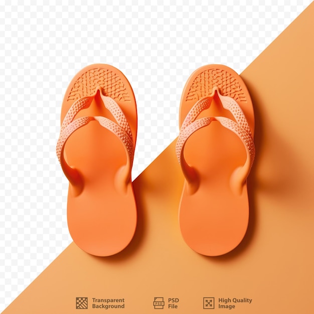 PSD un par de zapatillas de color naranja con un fondo naranja.