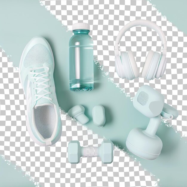 un par de zapatillas de deporte con una botella de perfume en la parte inferior