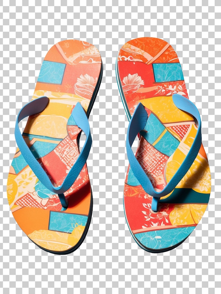 PSD un par de zapatillas con la parte inferior mostrando la mitad inferior de la parte inferior
