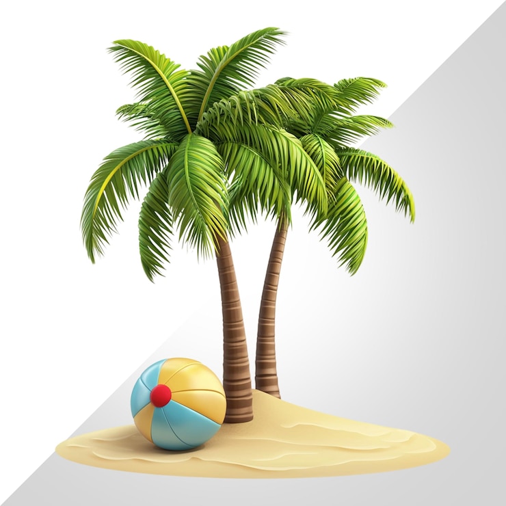 PSD le paradis des plages tropicales