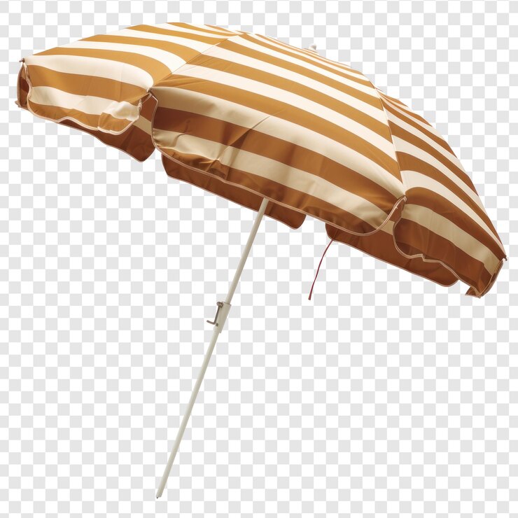 PSD paraguas de playa de paja en fondo transparente psd