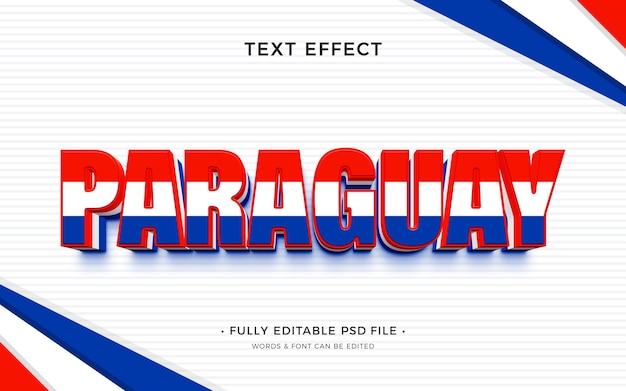 PSD paraguay-texteffekt