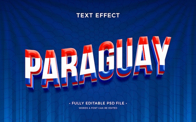 PSD paraguay-texteffekt