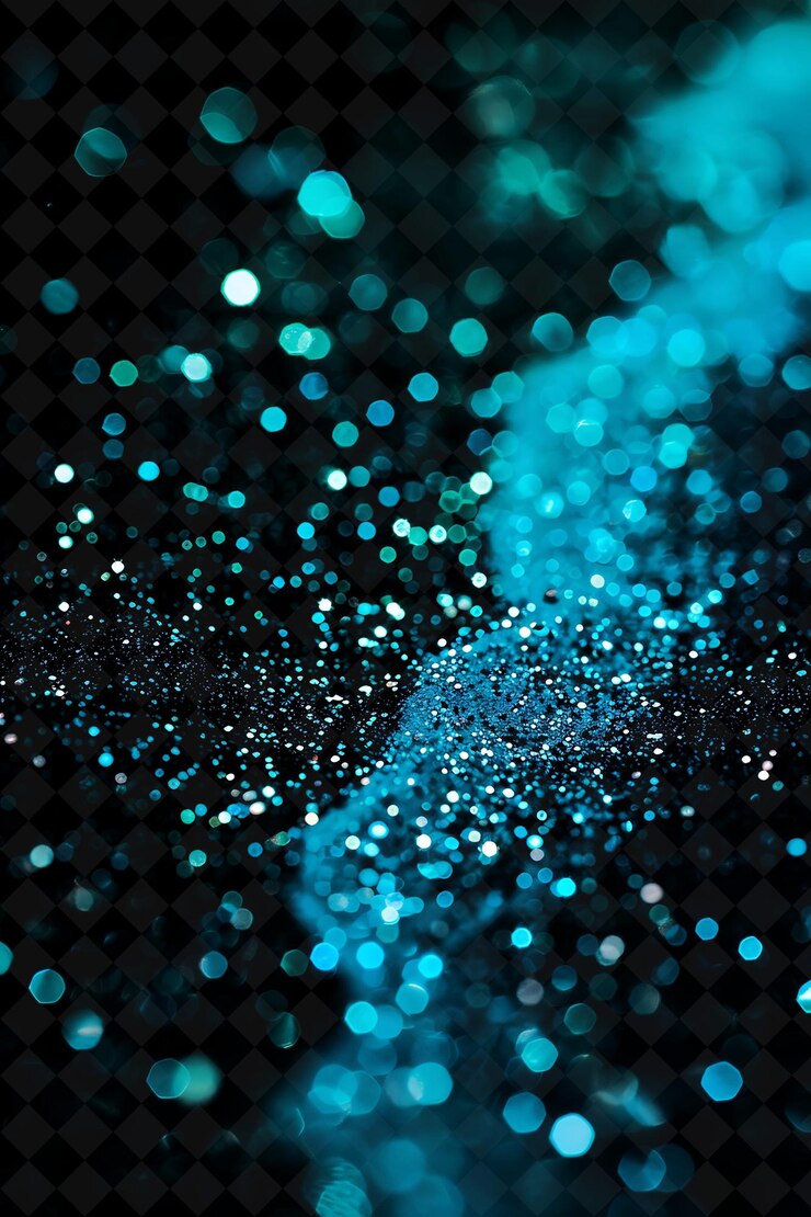 PSD paraiba turmalina poeira oceano com poeira verde azul glowing o magic neon cor em fundo escuro
