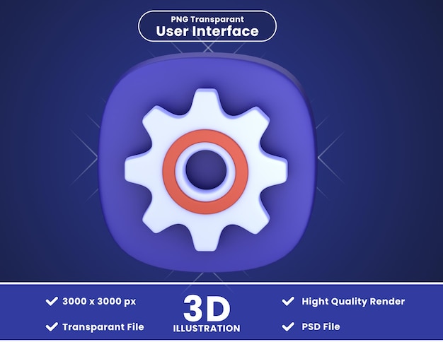 Paramètre D'illustration D'icône 3d