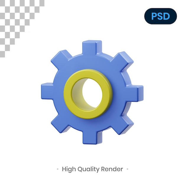 PSD paramètres illustration de rendu 3d psd premium