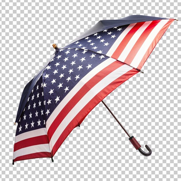 Parapluie Avec Le Drapeau Des états-unis Sur Un Fond Transparent