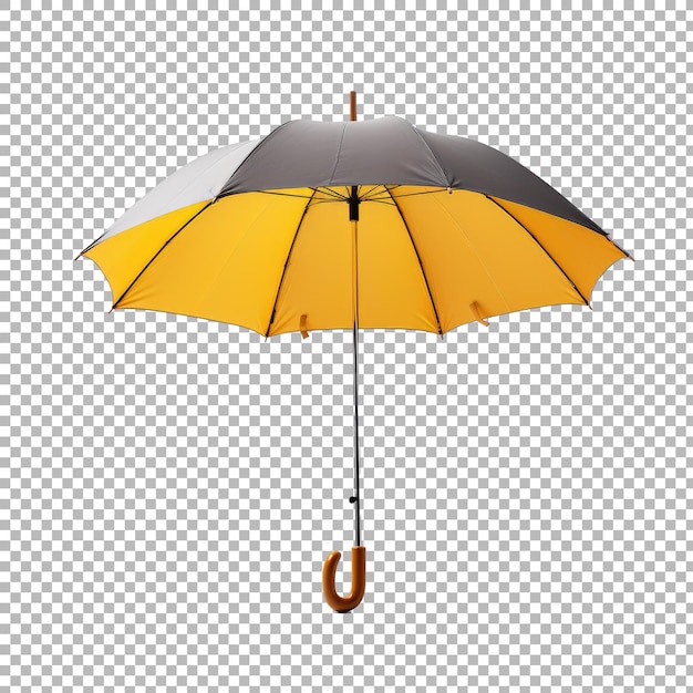 parapluie jaune isolé sur fond transparent