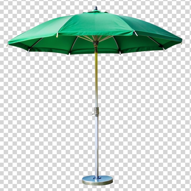 PSD parapluie de piscine extérieure verte isolée sur un fond transparent