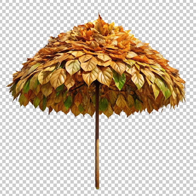 PSD parapluie de plage avec feuille