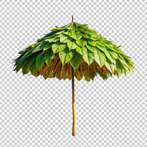 PSD parapluie de plage avec feuille