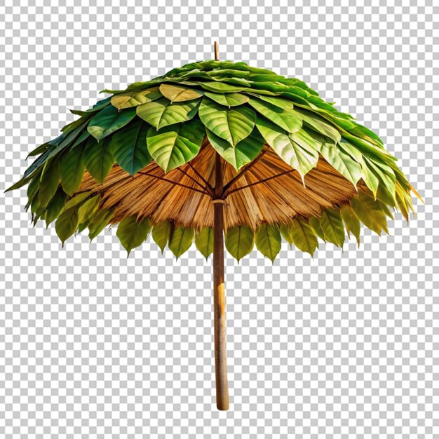 PSD parapluie de plage avec feuille