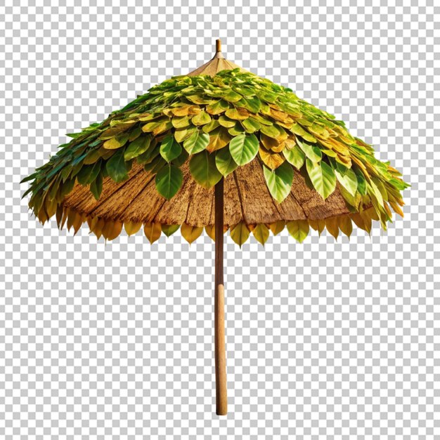 PSD parapluie de plage avec feuille