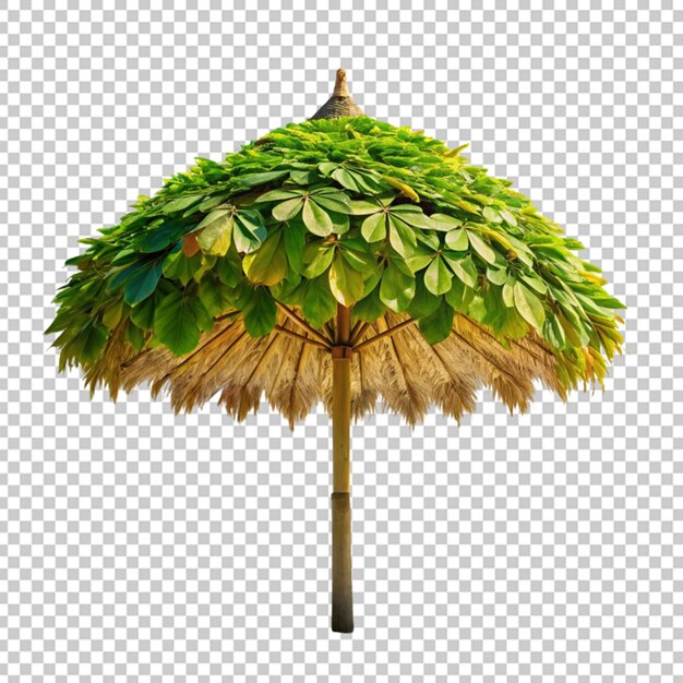 PSD parapluie de plage avec feuille