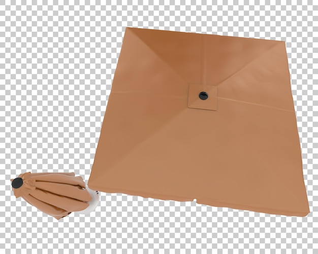 PSD parapluie de plage isolée sur un fond transparent illustration de rendu 3d