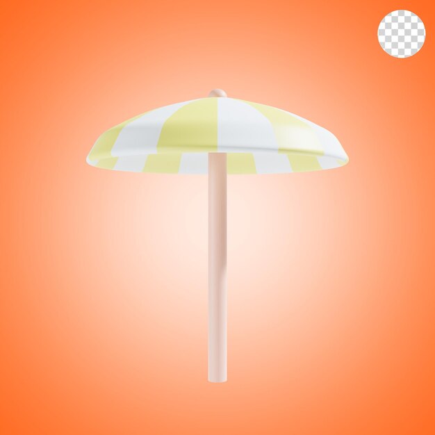 parapluie pour le voyage illustration 3D