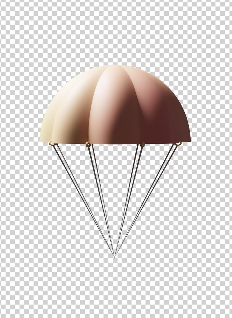 PSD paraquedas totalmente transparentes