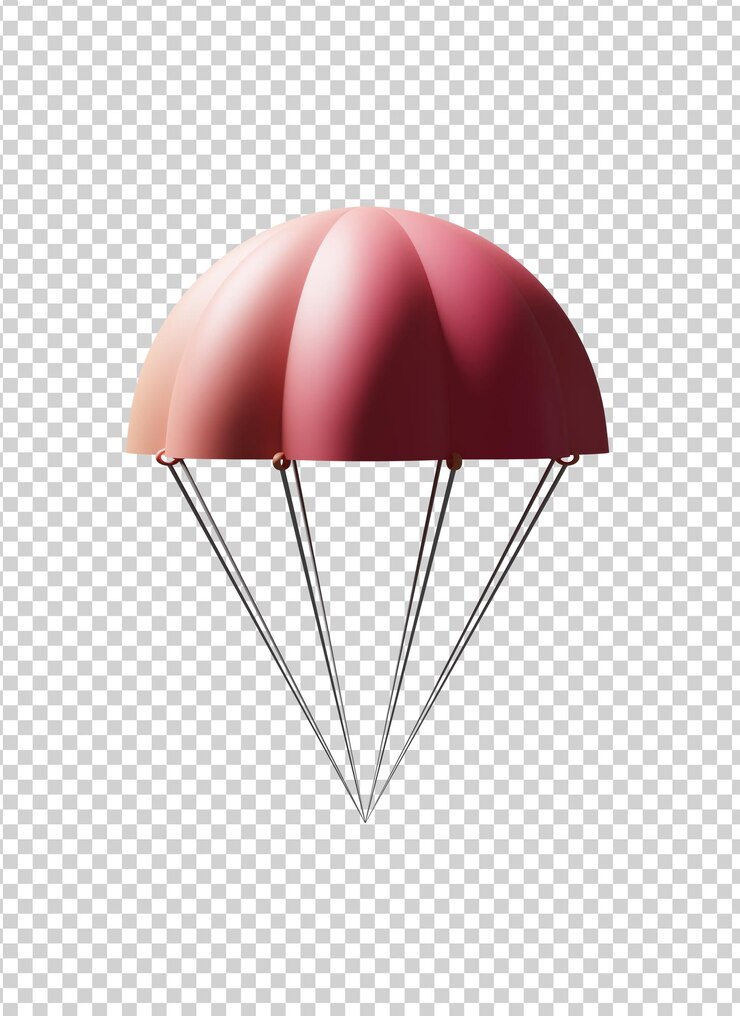 PSD paraquedas totalmente transparentes
