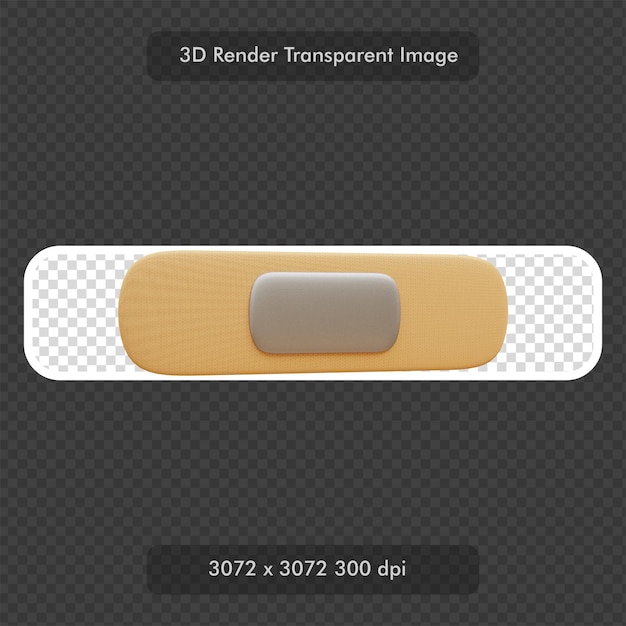 PSD parche de vendaje médico 3d render