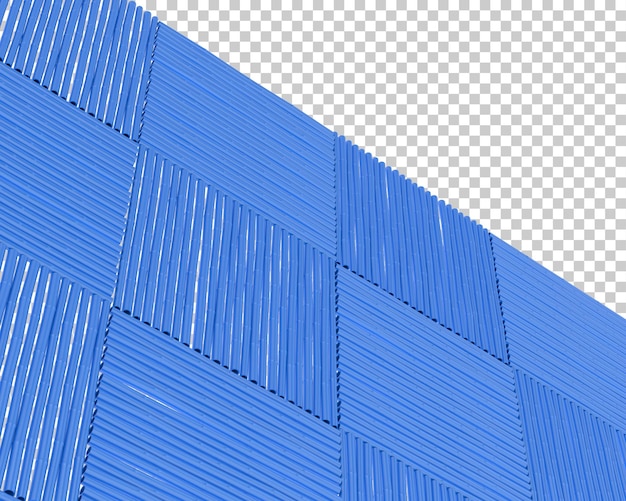 Pared de bambú aislada sobre fondo transparente Ilustración de renderizado 3d