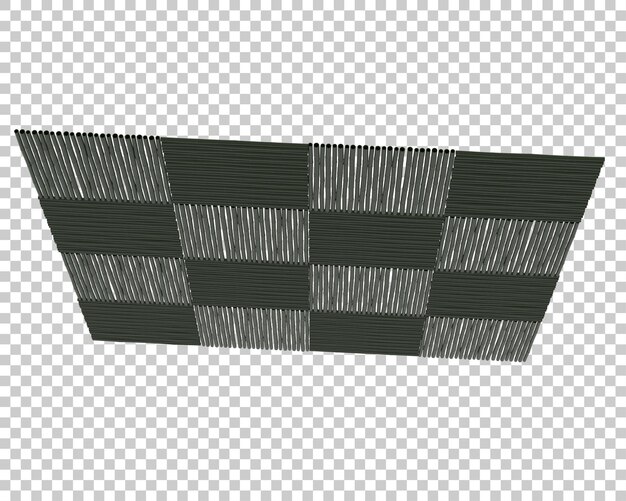 Pared de bambú aislada sobre fondo transparente Ilustración de renderizado 3d
