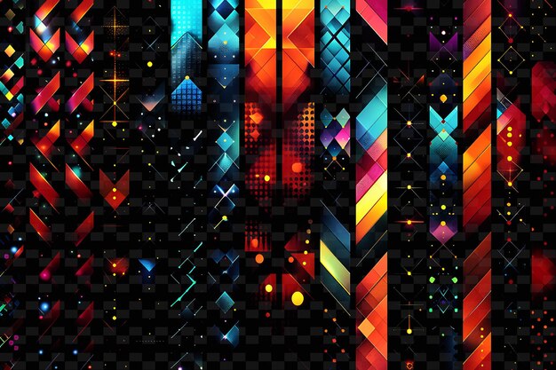 una pared colorida de formas y formas geométricas