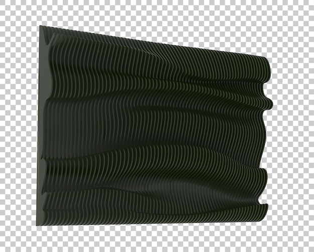 Pared de diseño aislada sobre fondo transparente Ilustración de renderizado 3d