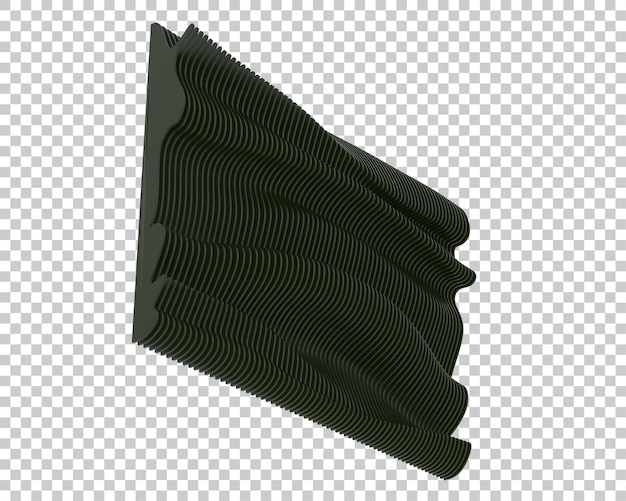 Pared de diseño aislada sobre fondo transparente Ilustración de renderizado 3d