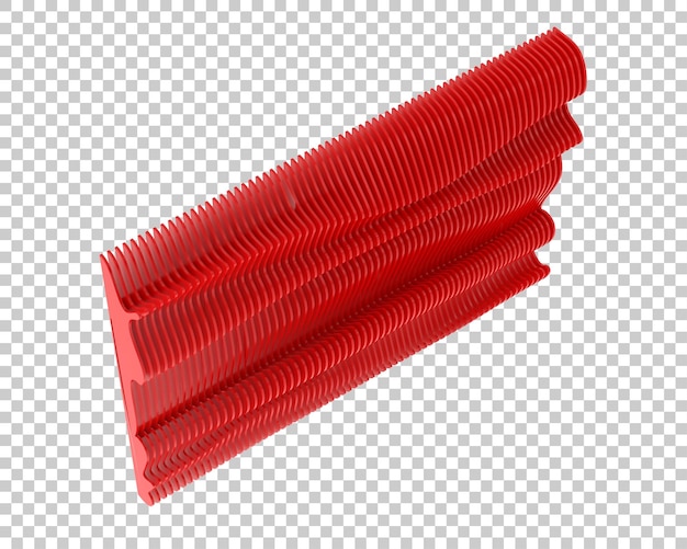 Pared de diseño aislada sobre fondo transparente Ilustración de renderizado 3d