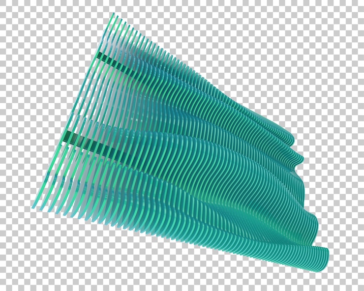 PSD pared de diseño aislada sobre fondo transparente ilustración de renderizado 3d