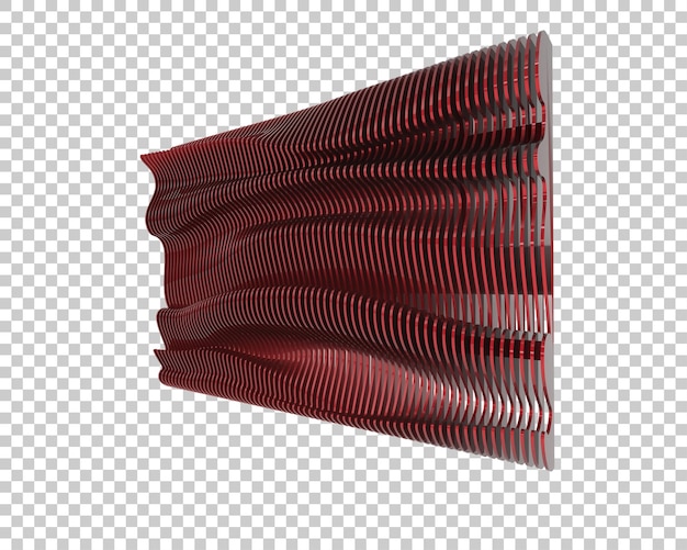 Pared de diseño aislada sobre fondo transparente Ilustración de renderizado 3d