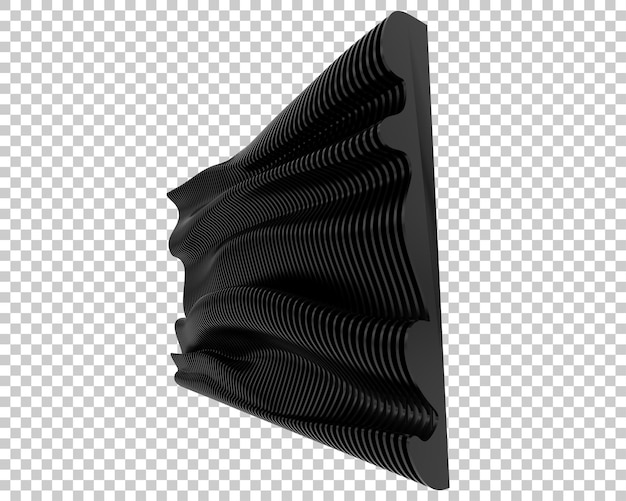 Pared de diseño aislada sobre fondo transparente Ilustración de renderizado 3d