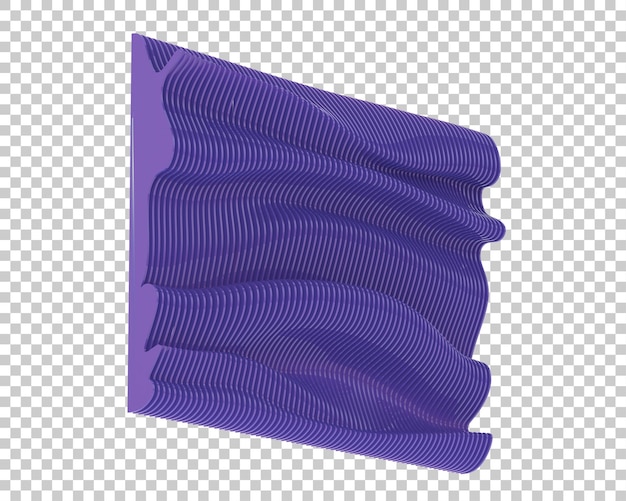 Pared de diseño aislada sobre fondo transparente Ilustración de renderizado 3d