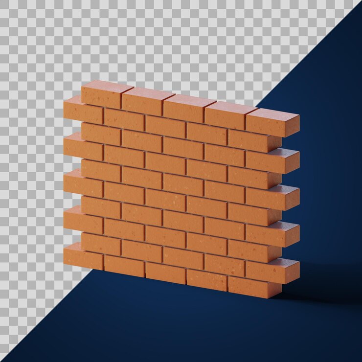 Pared de ladrillo estilizada en 3D