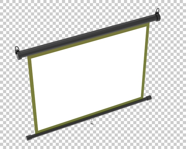 PSD pared del proyector de pantalla sobre fondo transparente ilustración de renderizado 3d