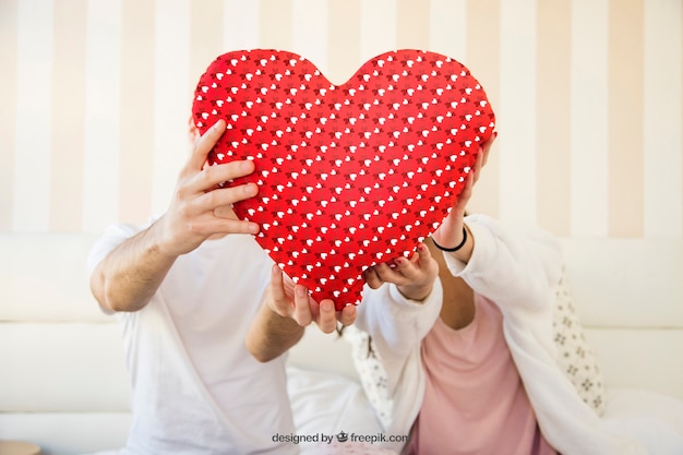 Pareja de enamorados en san valentín