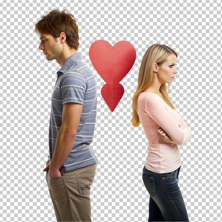 PSD una pareja está molesta después de la ruptura