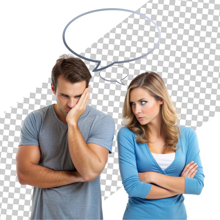PSD pareja joven triste