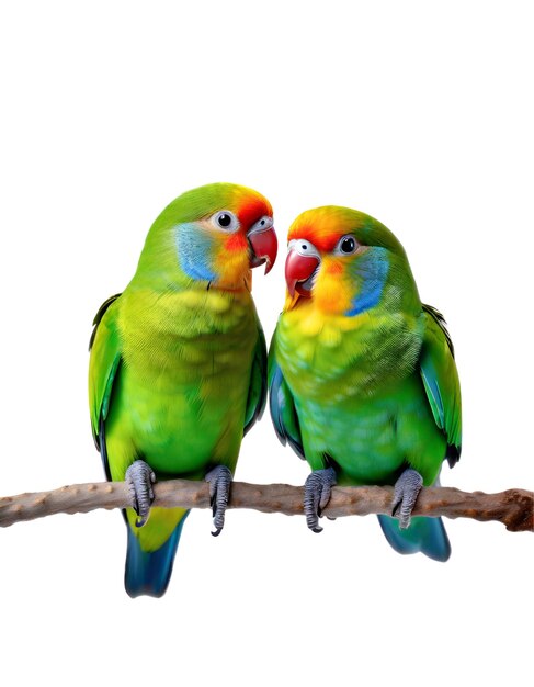 Una pareja de pájaros enamorados