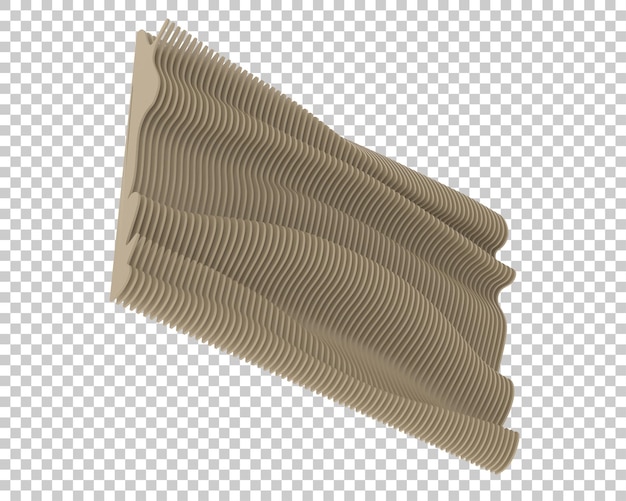 Parete di design isolata su sfondo trasparente illustrazione rendering 3d